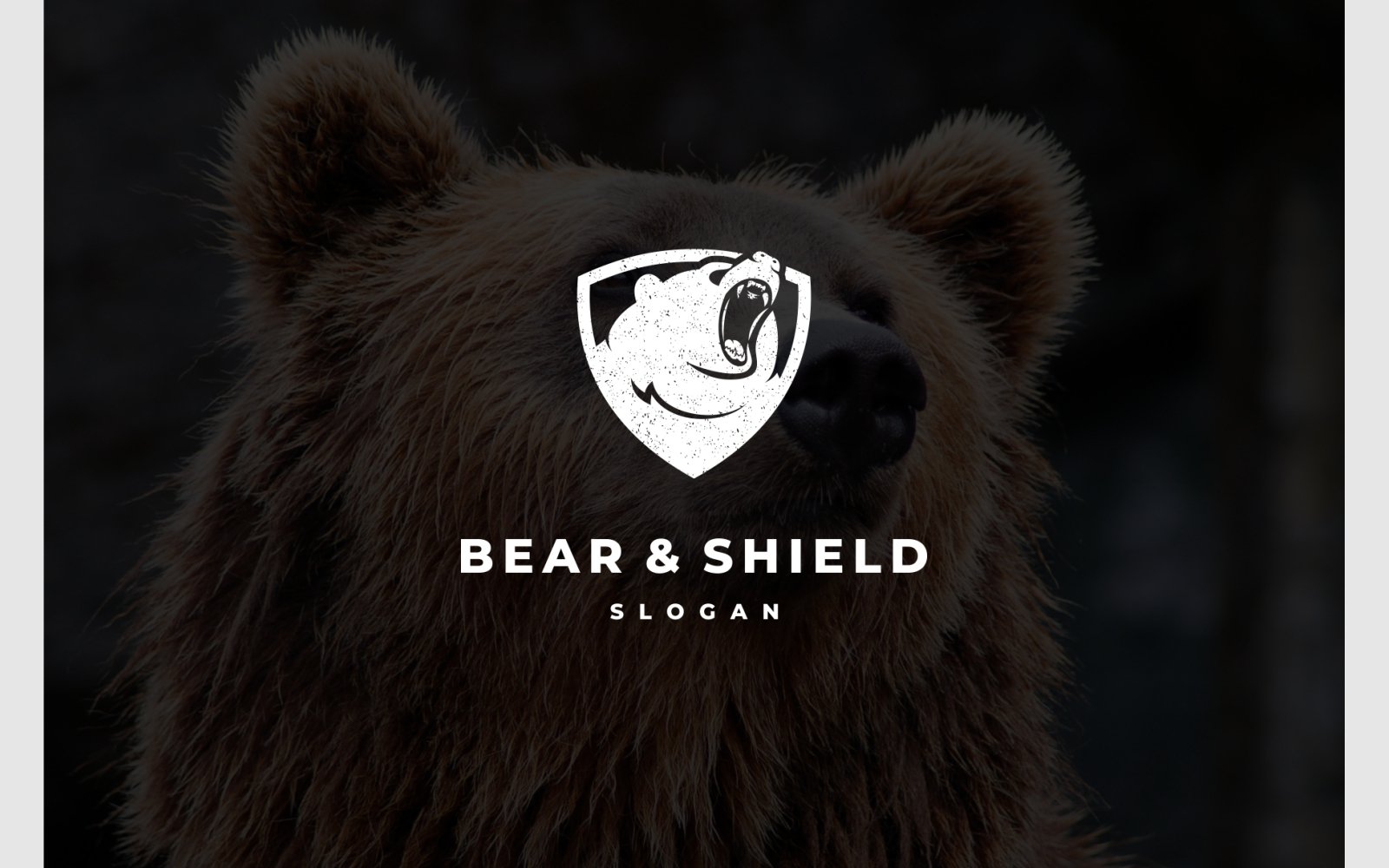 Bear Grizzly Shield Security Logo