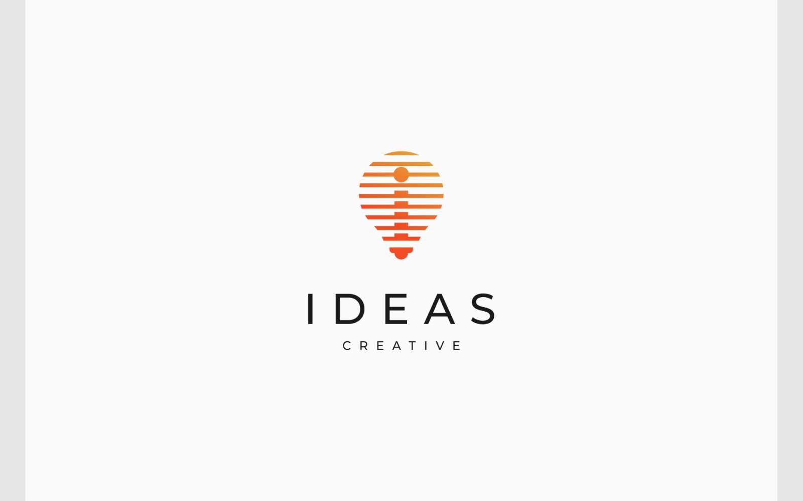 Letter I Light Bulb Idea Logo