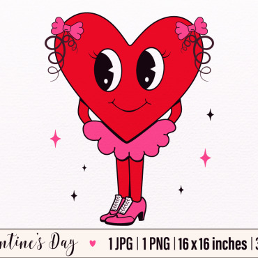 Groovy Valentines Illustrations Templates 386213