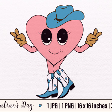 Groovy Valentines Illustrations Templates 386224
