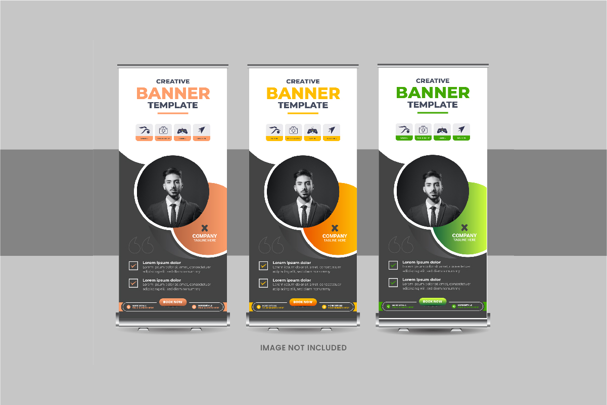 Roll Up Banner or Company advertisement roll up banner layout