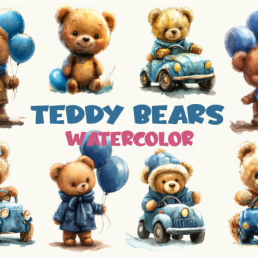 Cute Teddy Illustrations Templates 386475