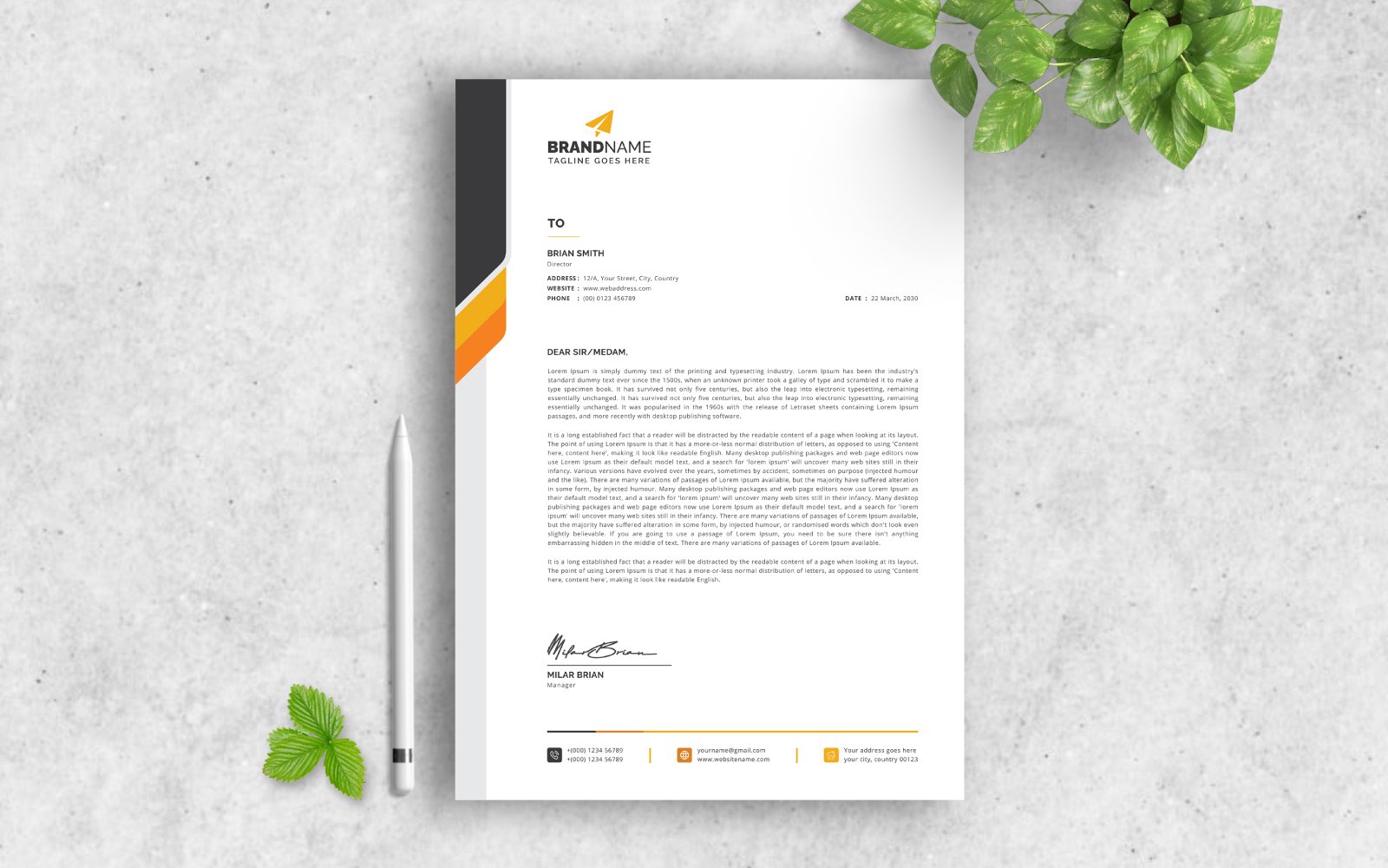 Letterhead Design, Modern Letterhead, Professional Letterhead, Minimalist Letterhead Design