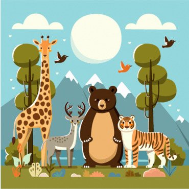 Wild Life Illustrations Templates 386542