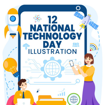 Technology Day Illustrations Templates 386611