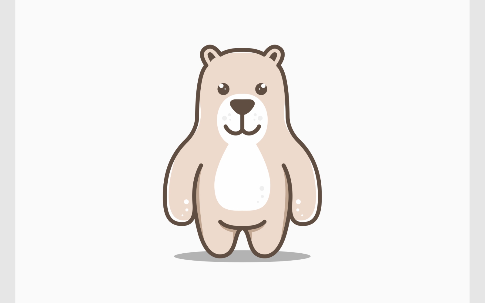 Cute Bear Cartoon Mascot Logo