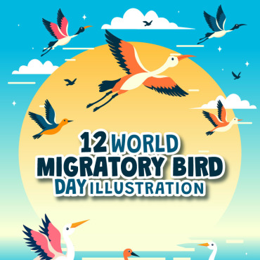 Migratory Bird Illustrations Templates 386685