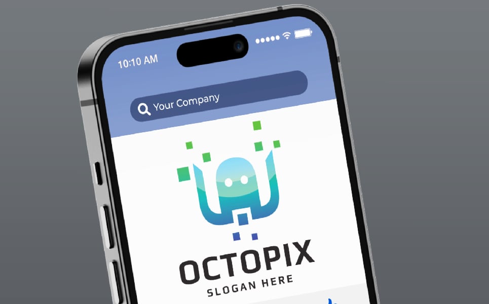 Digital Octopus Pixel Logo Template