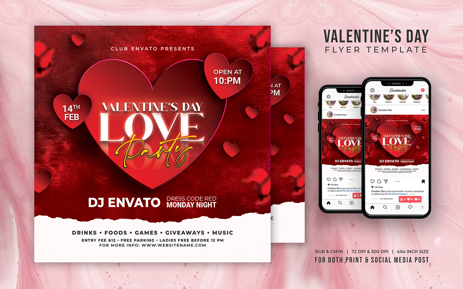 Valentine Party  Flyer Template
