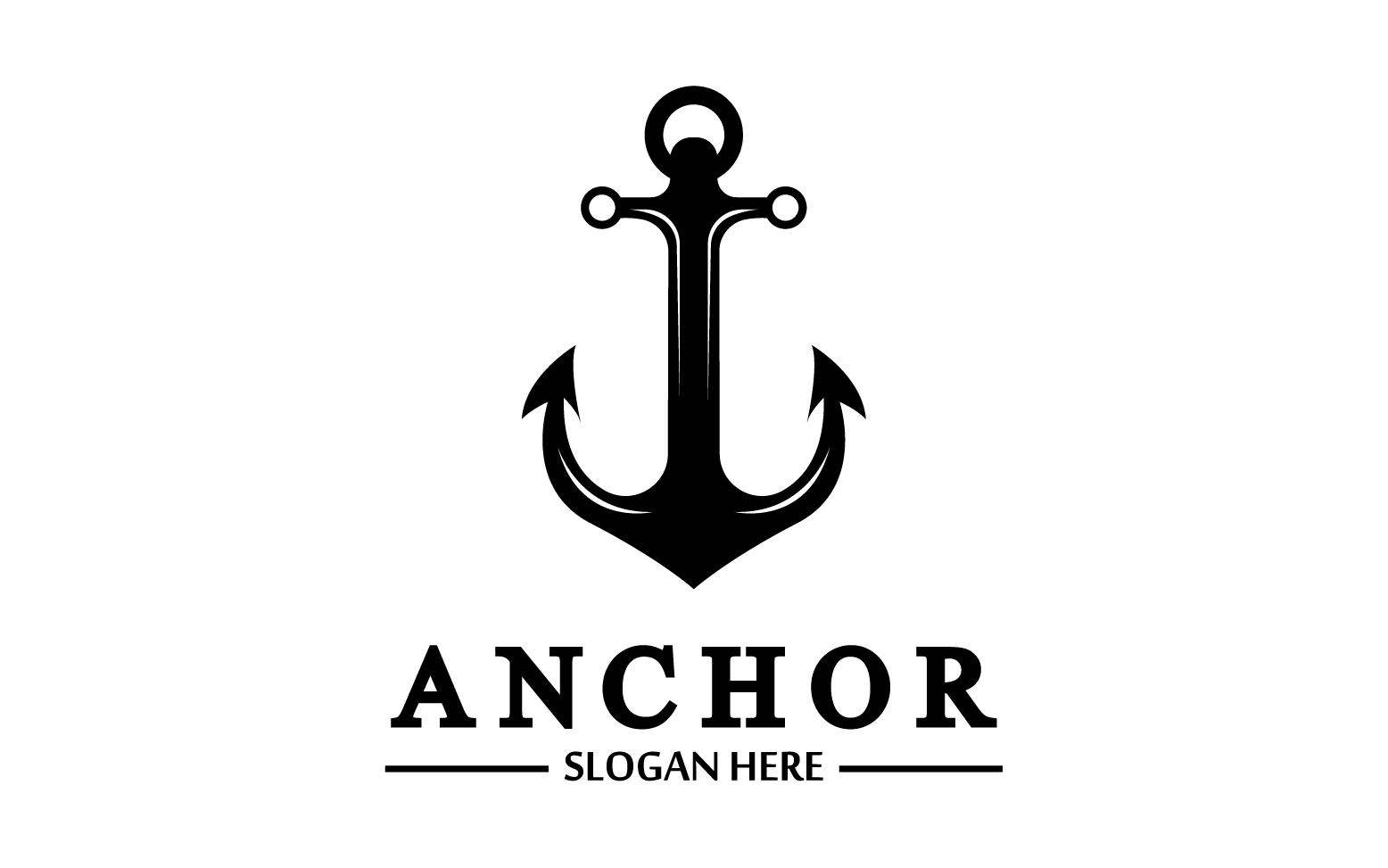 Anchor marine icon graphic symbol version 6