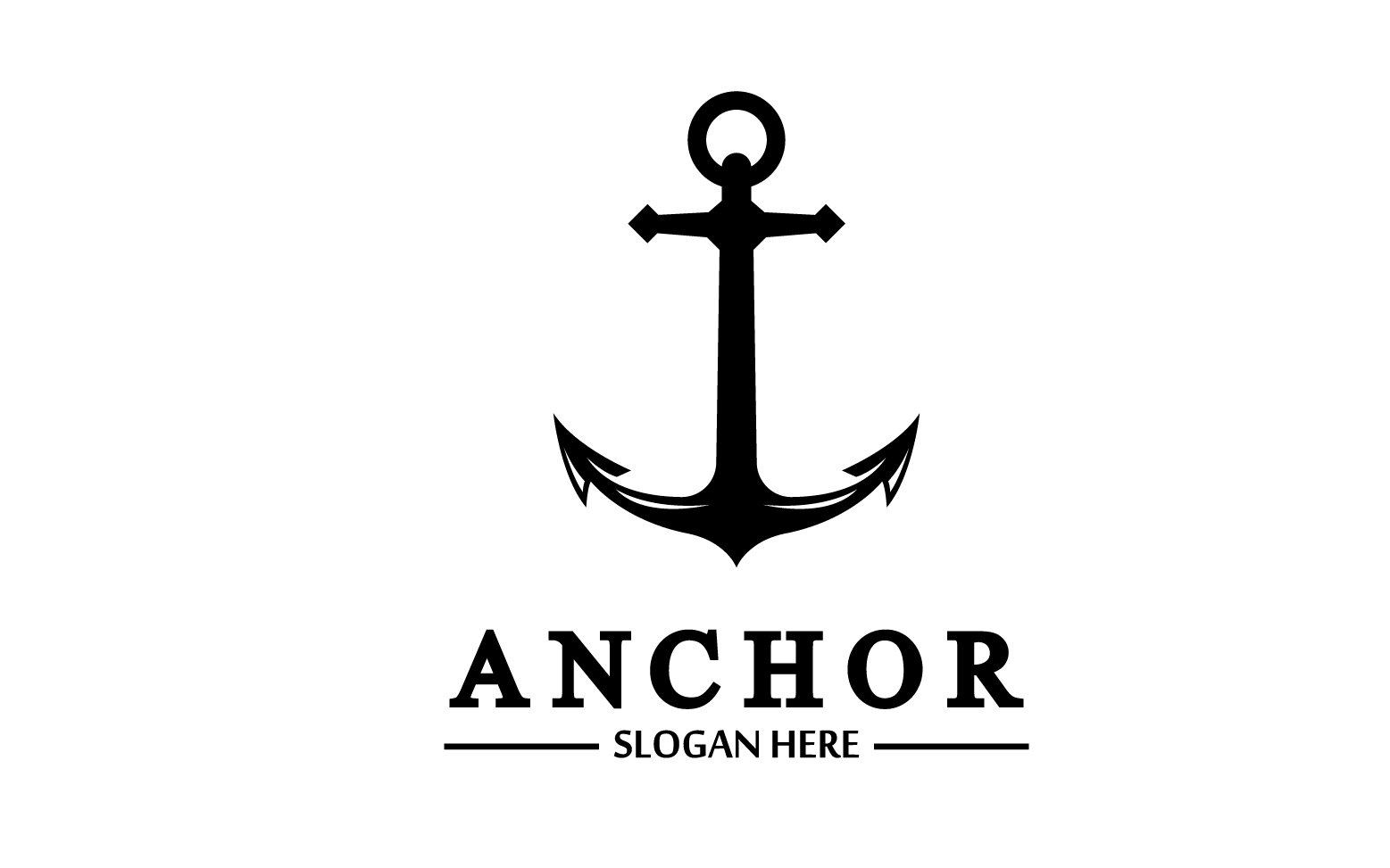Anchor marine icon graphic symbol version 11