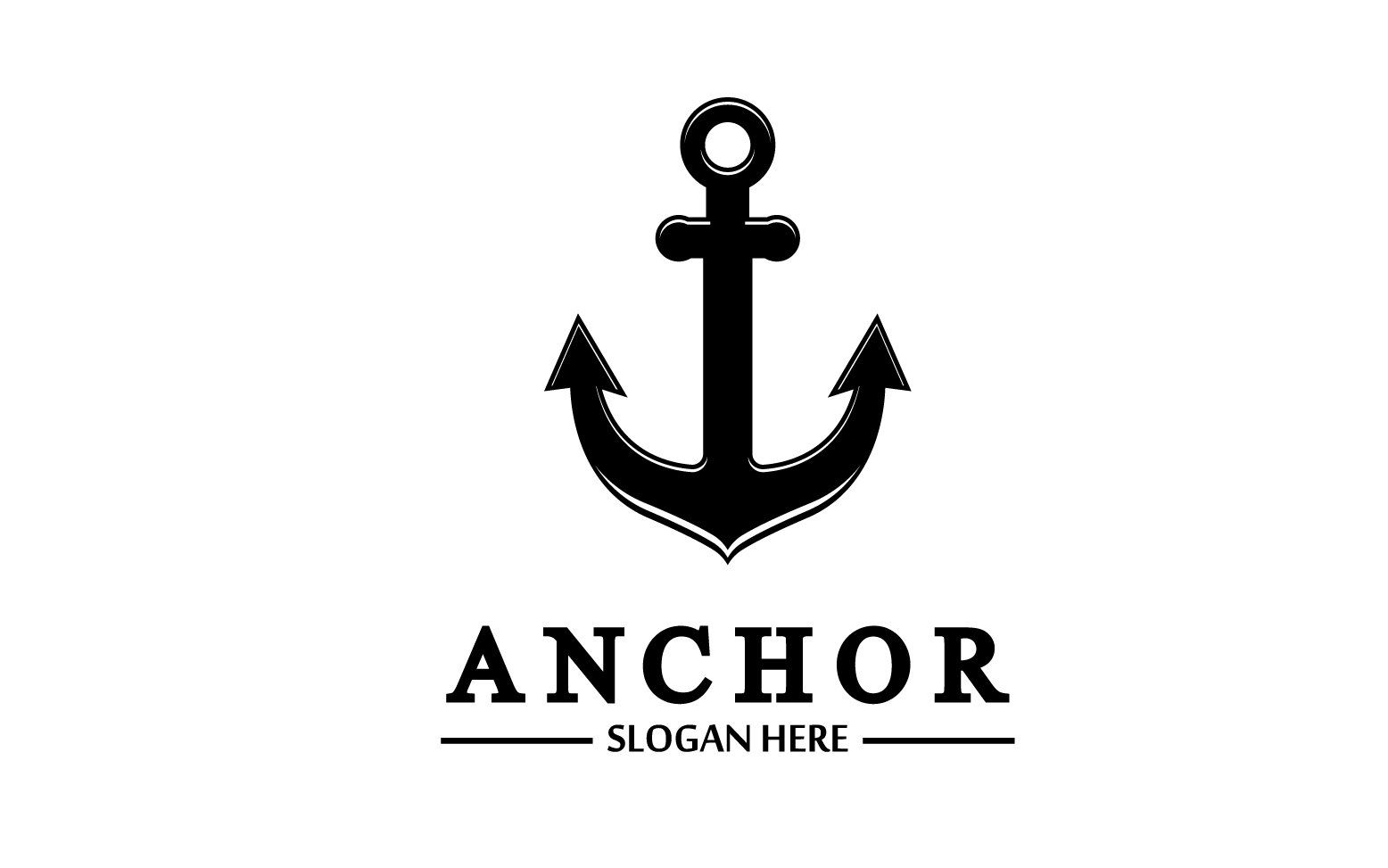 Anchor marine icon graphic symbol version 9