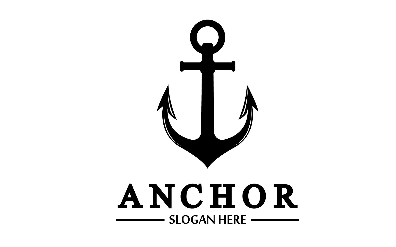 Anchor marine icon graphic symbol version 17