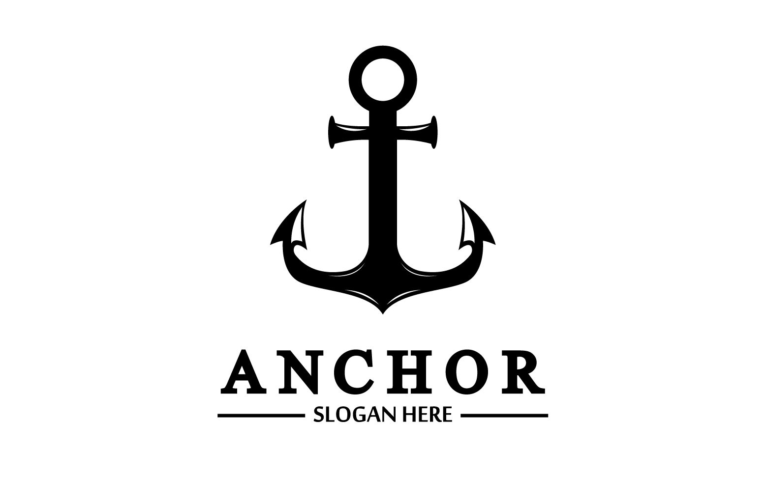 Anchor marine icon graphic symbol version 16