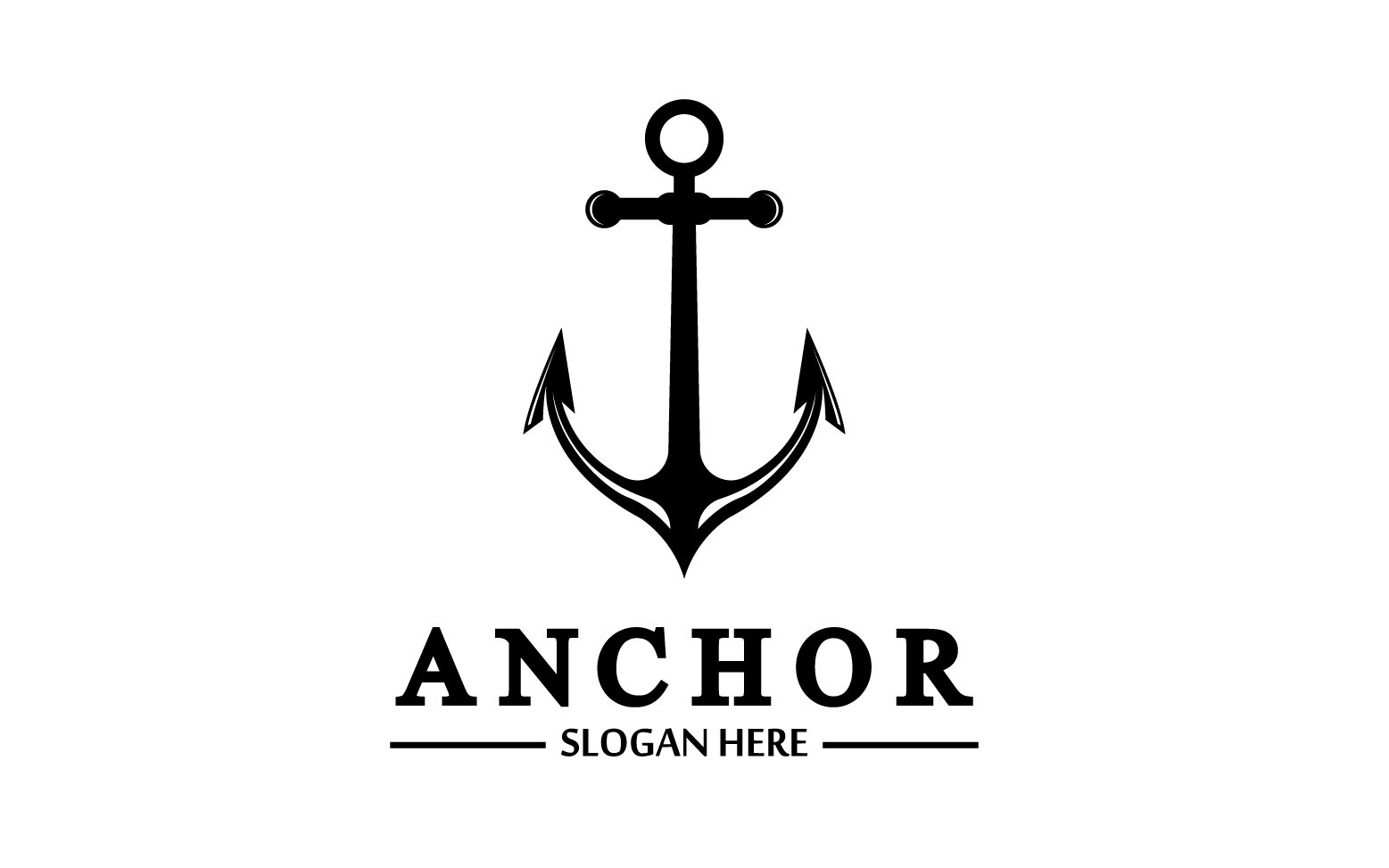Anchor marine icon graphic symbol version 18