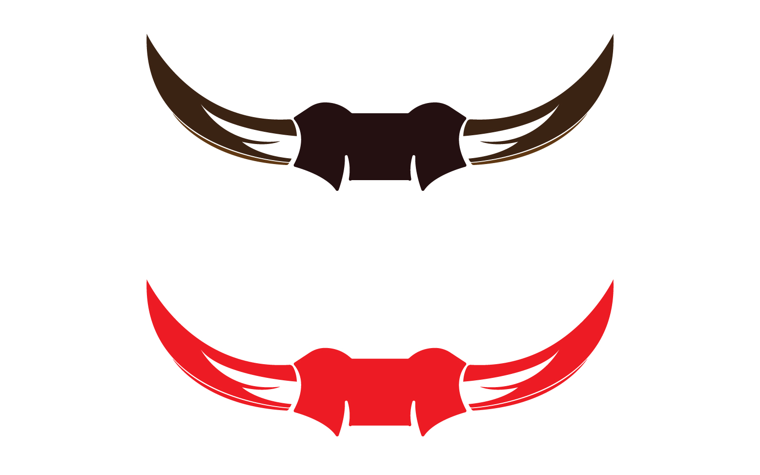 Bull and buffalo head cow animal mascot logo design vector version 3