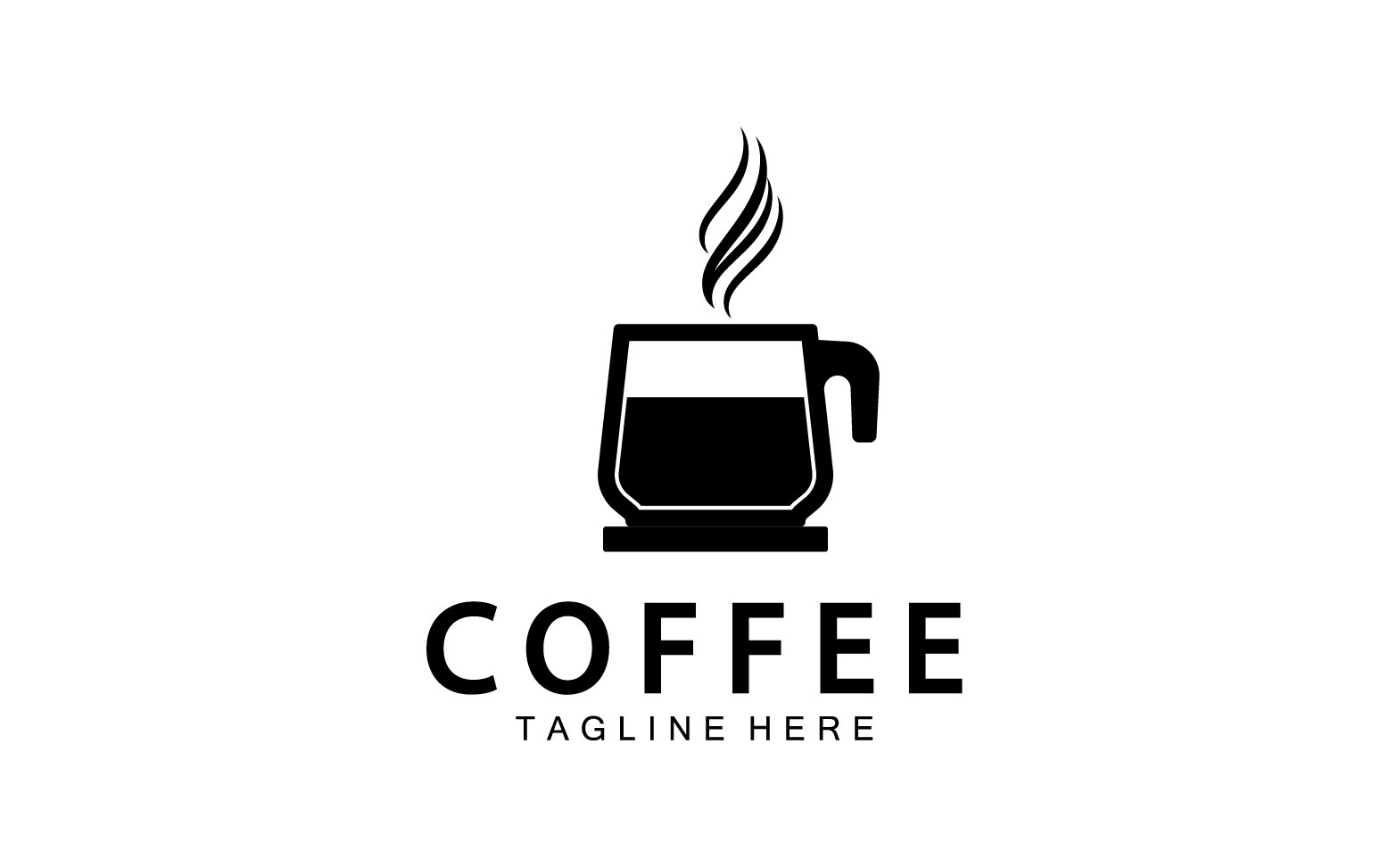 Flat coffee shop badge collection logo version 2