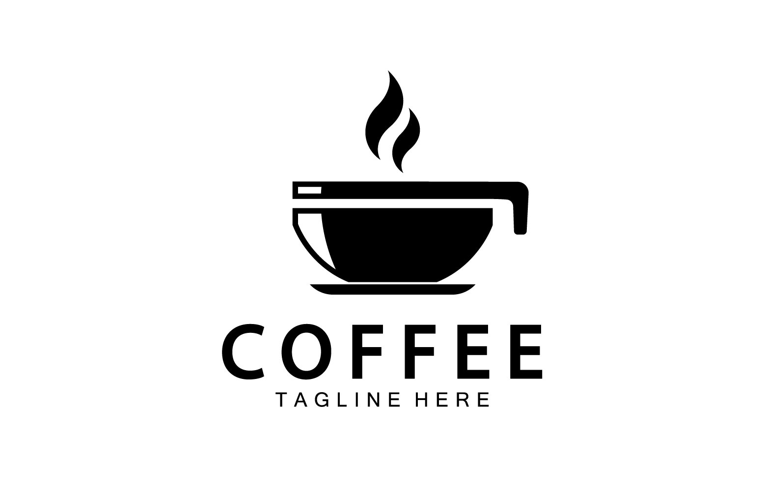 Flat coffee shop badge collection logo version 9