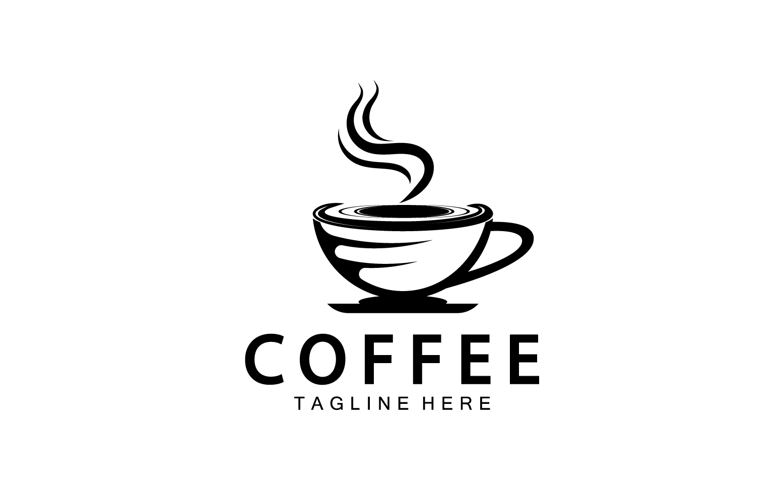 Flat coffee shop badge collection logo version 17