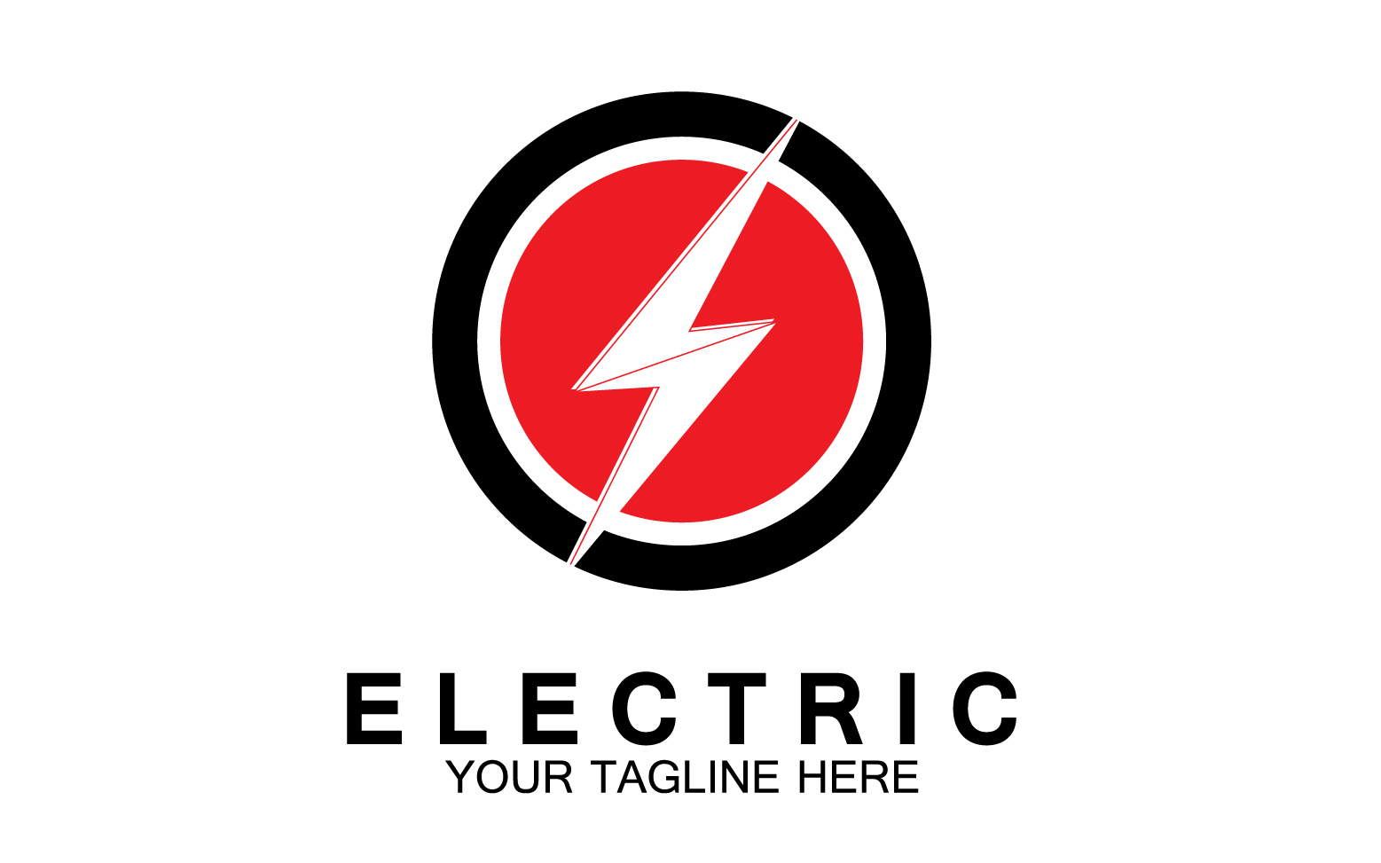 Electric flash thunderbolt logo version 2