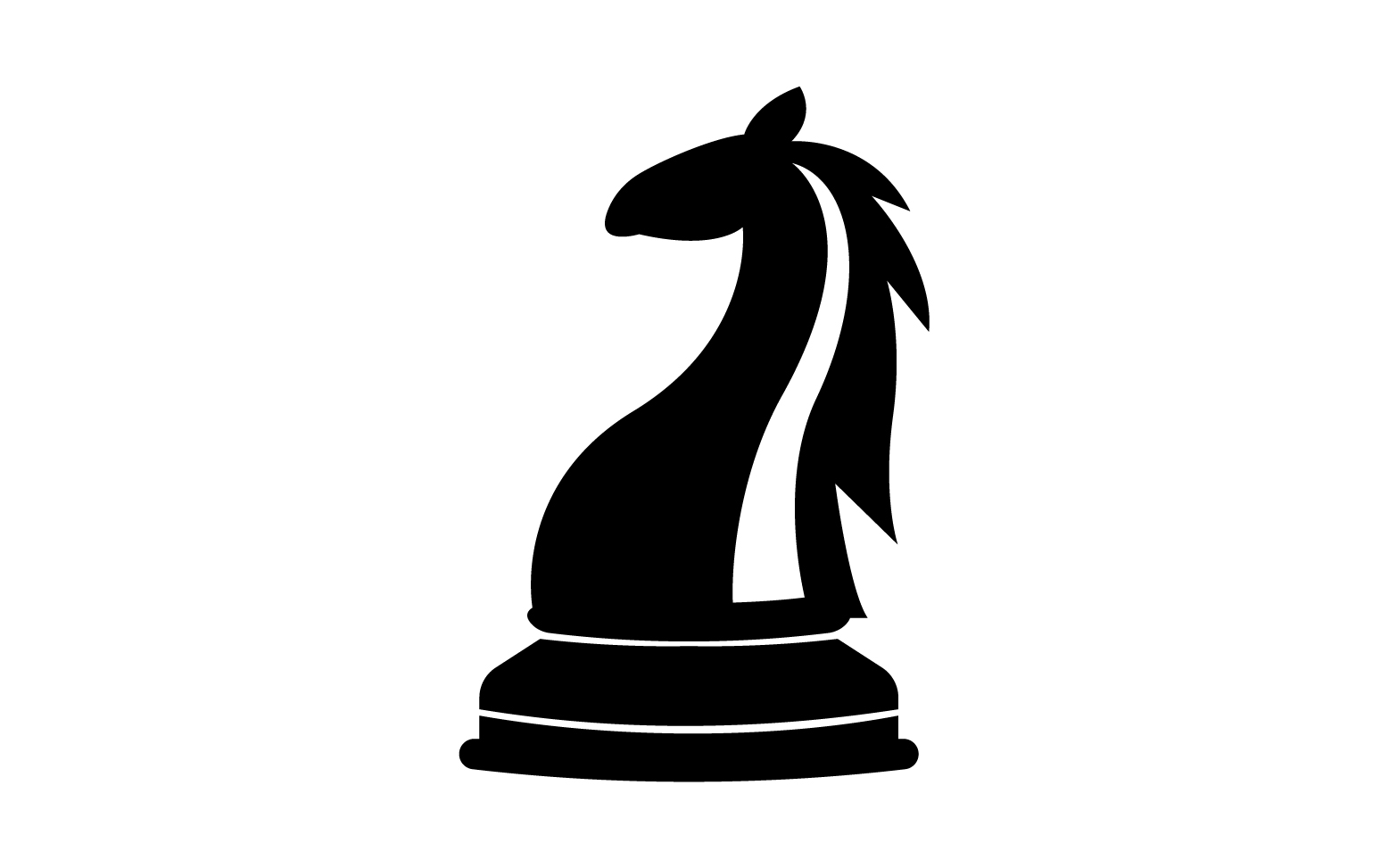 Horse  logo simple vector version 8