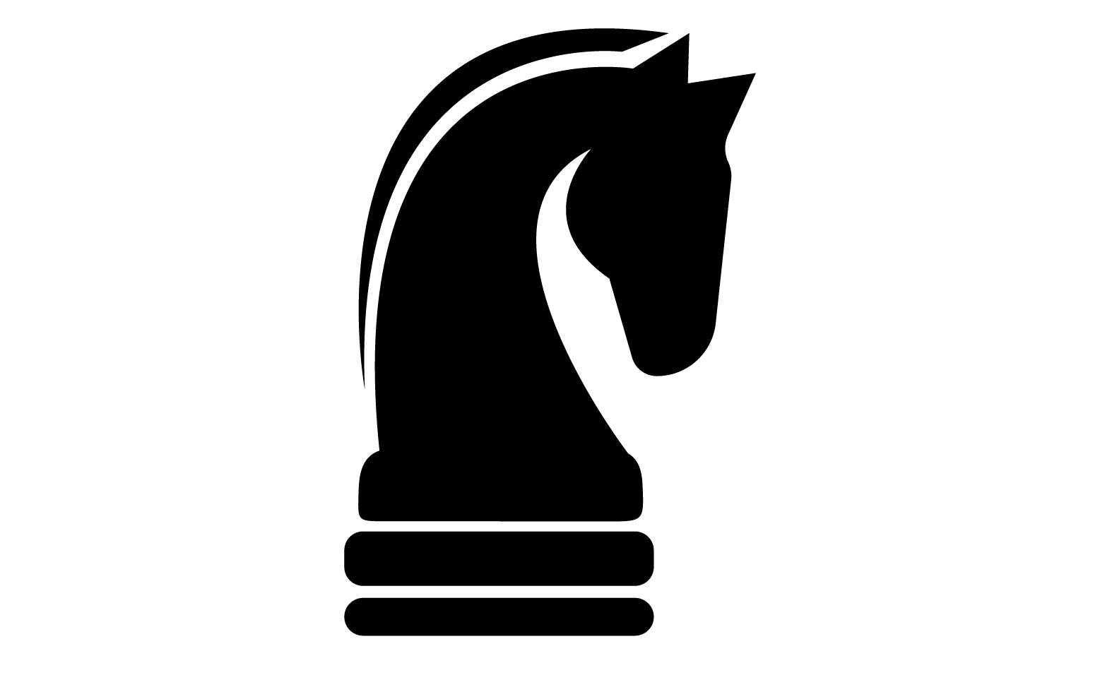 Horse  logo simple vector version 11