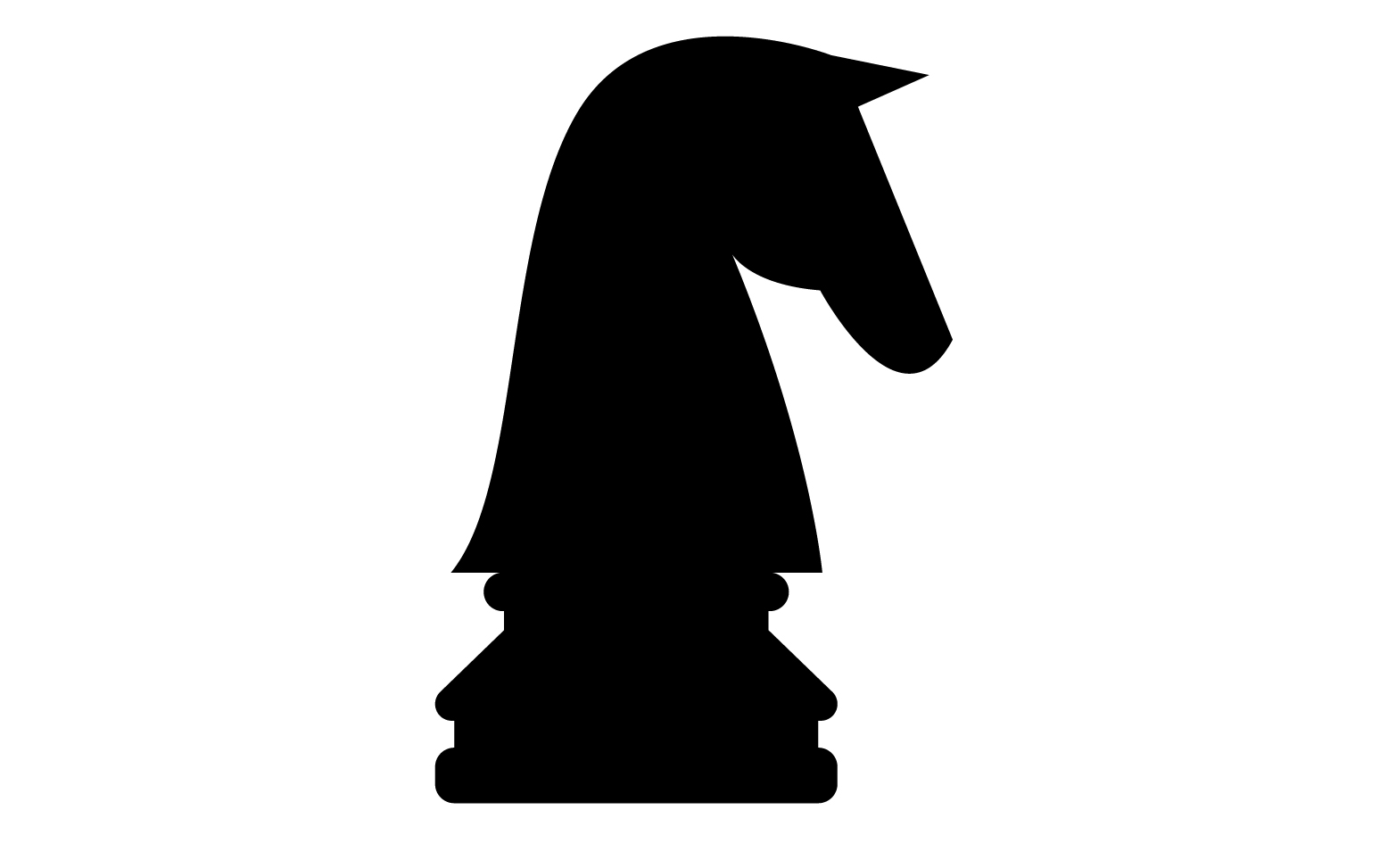 Horse  logo simple vector version 12