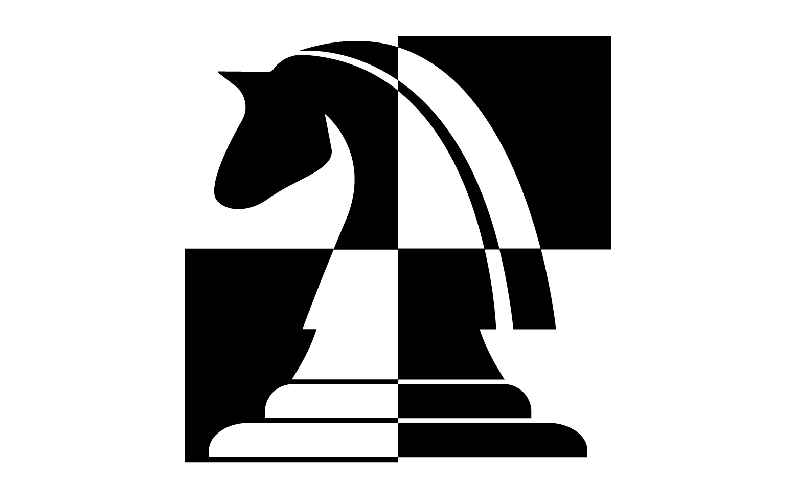 Horse  logo simple vector version 19