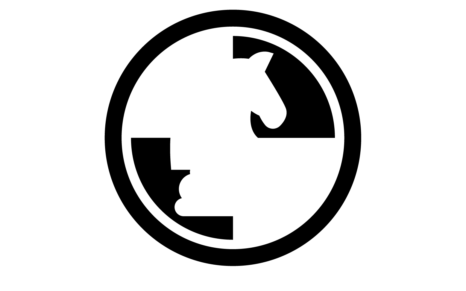 Horse  logo simple vector version 26