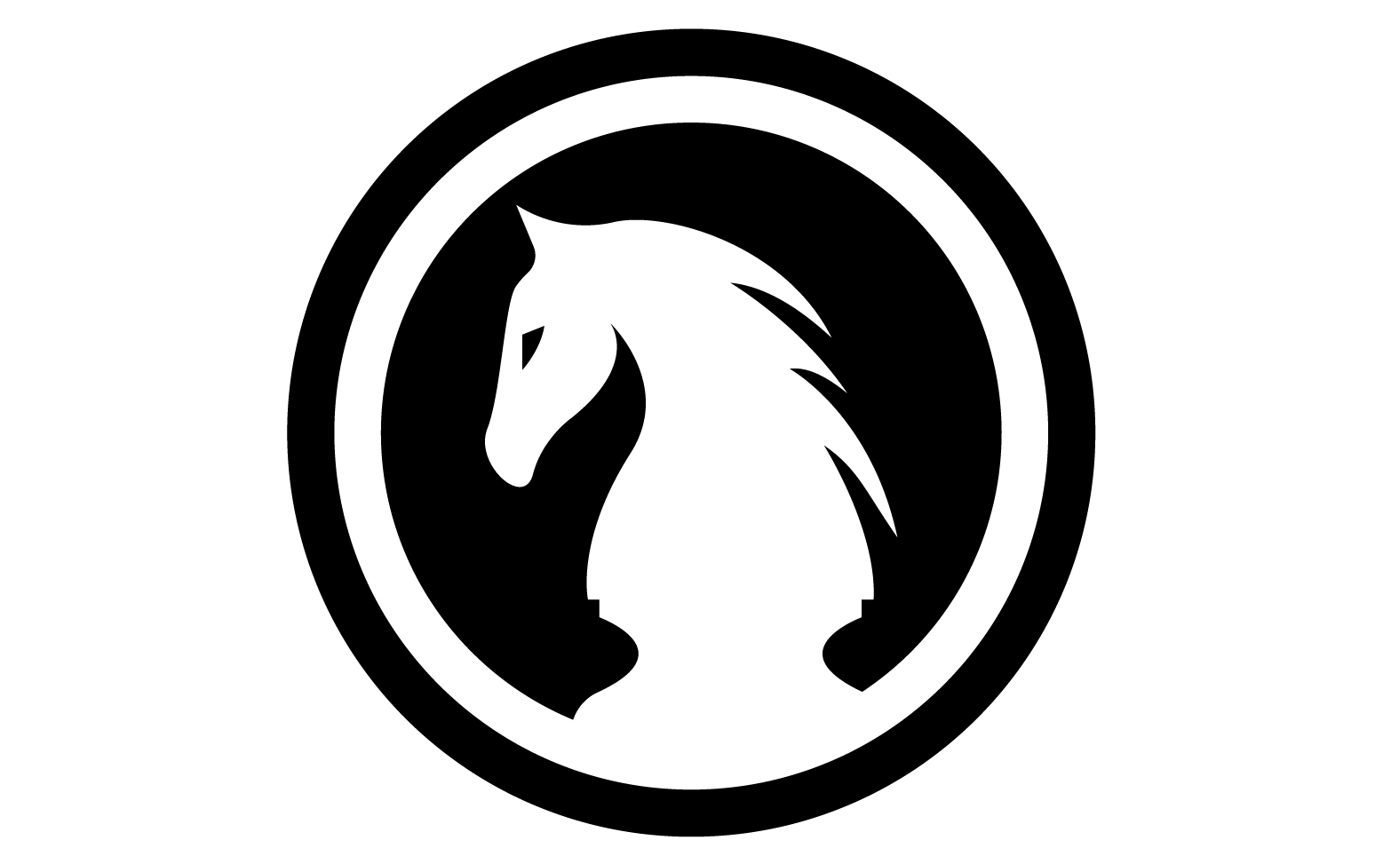 Horse  logo simple vector version 29