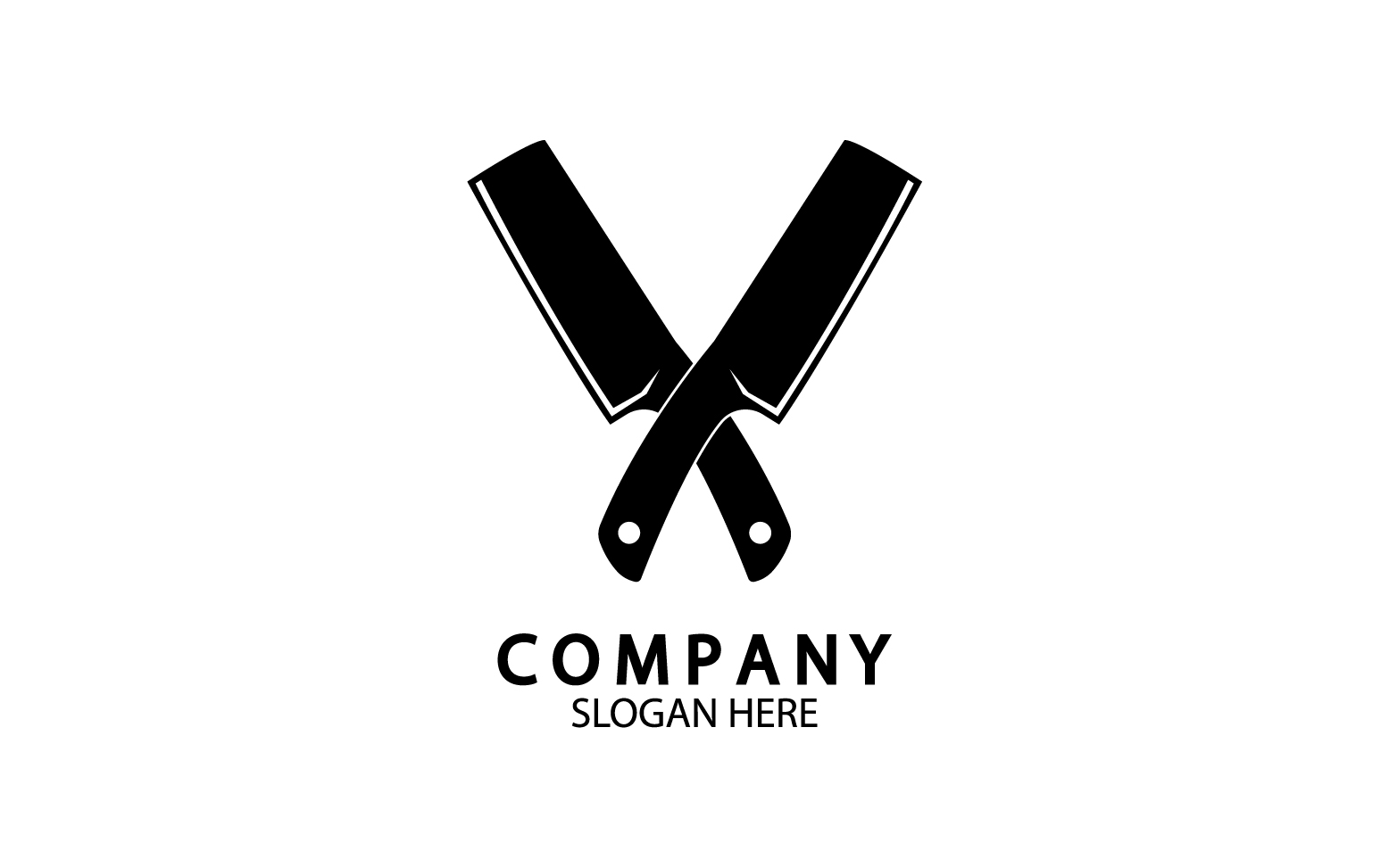Kitchen knife symbol template logo vector version 1