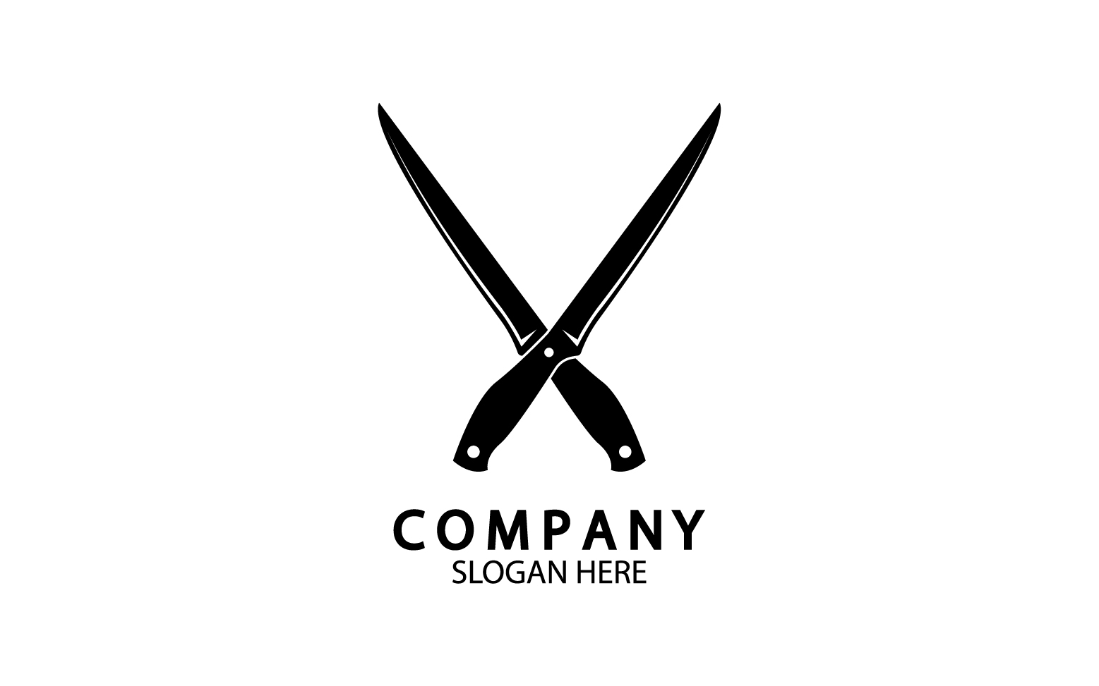 Kitchen knife symbol template logo vector version 10