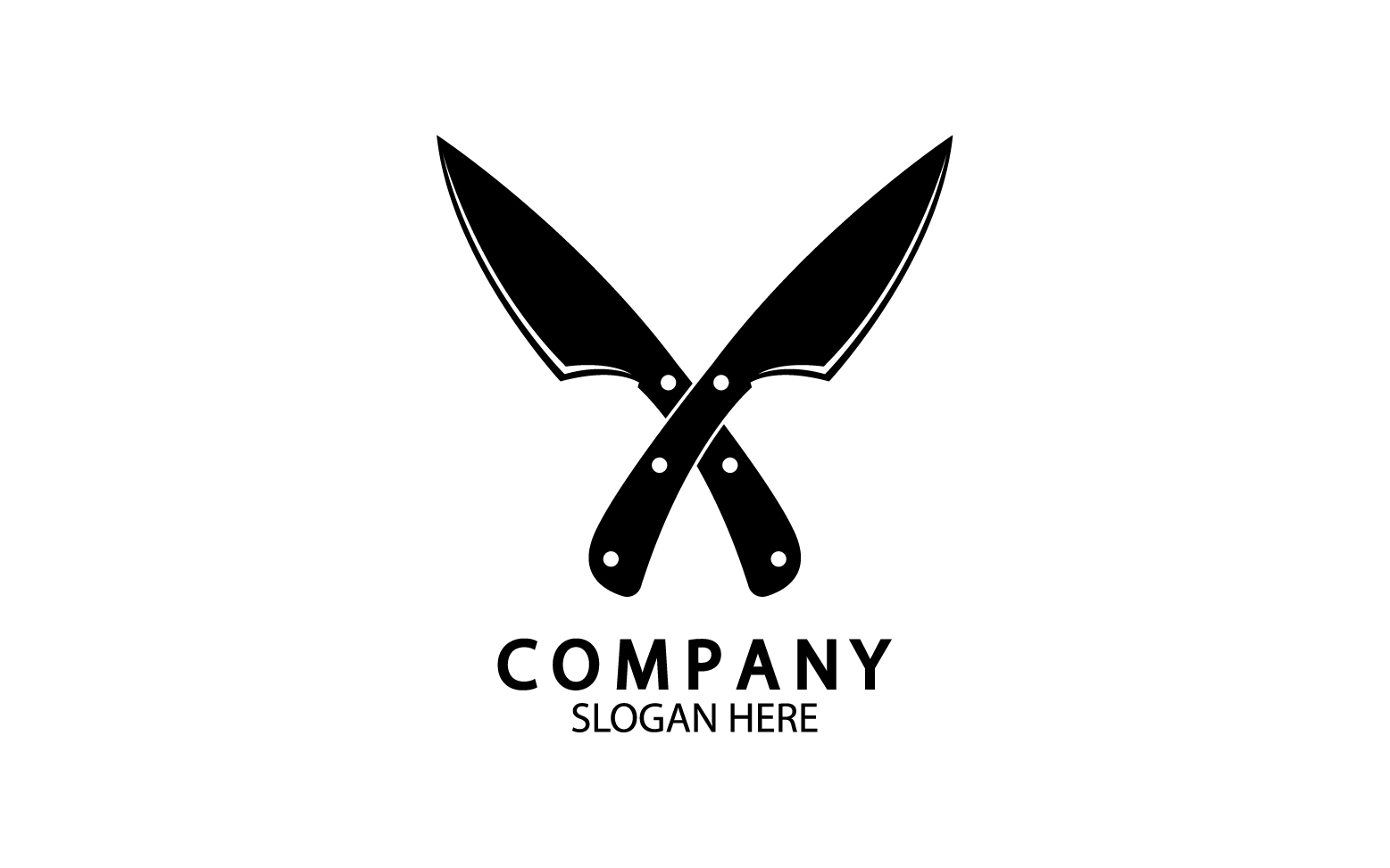 Kitchen knife symbol template logo vector version 8