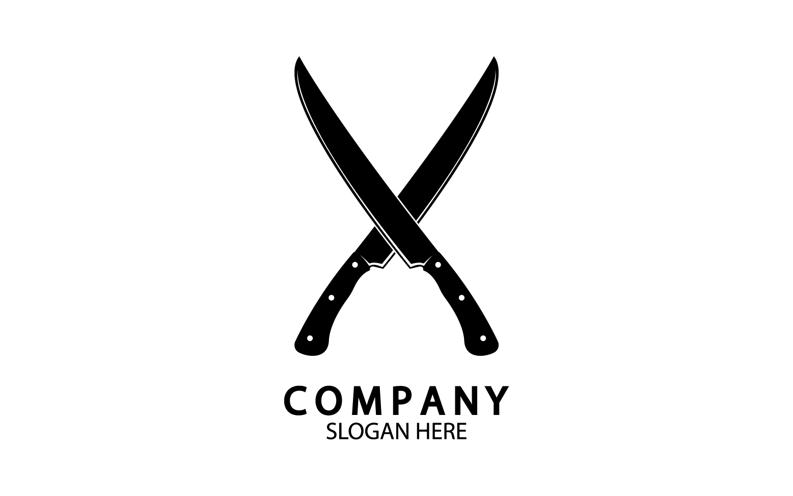 Kitchen knife symbol template logo vector version 27