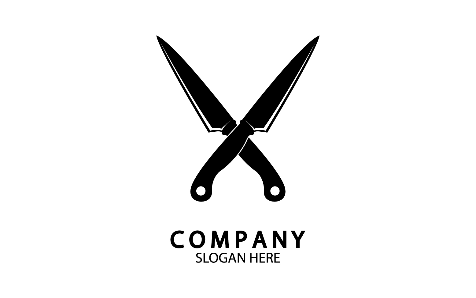 Kitchen knife symbol template logo vector version 40