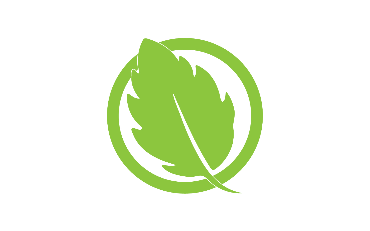 Green leaf eco tree icon logo version 16