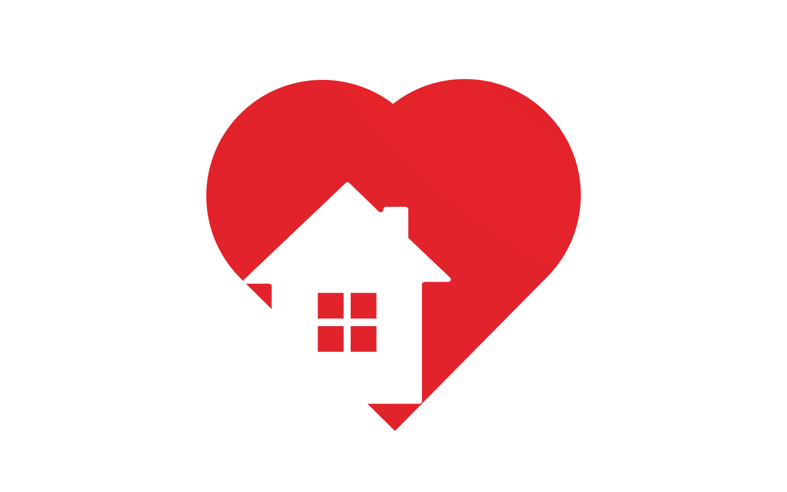 Love home sweet heart symbol logo version 3