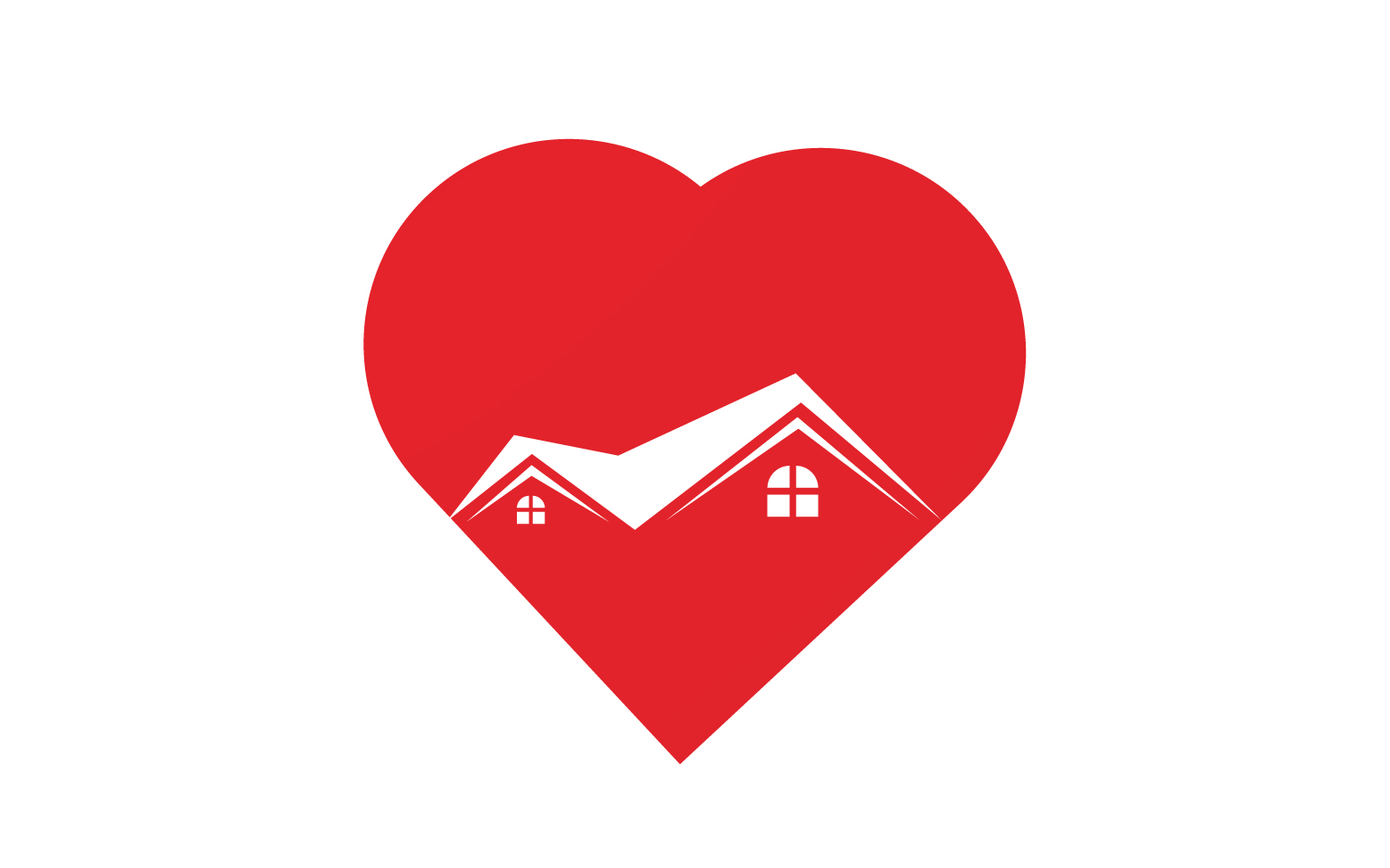 Love home sweet heart symbol logo version 5