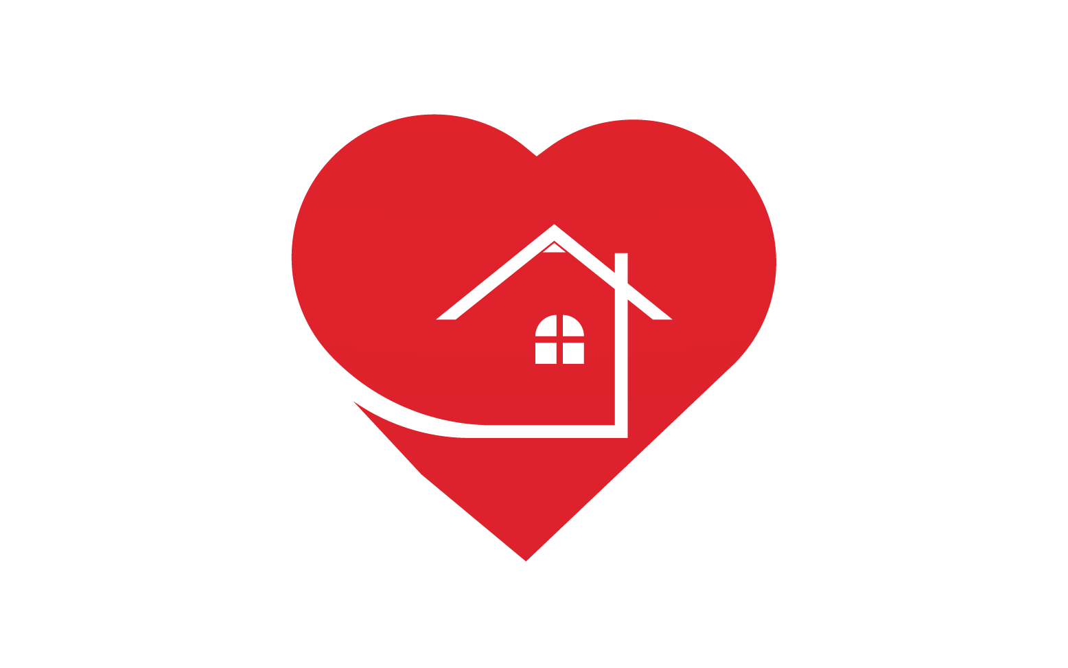 Love home sweet heart symbol logo version 12