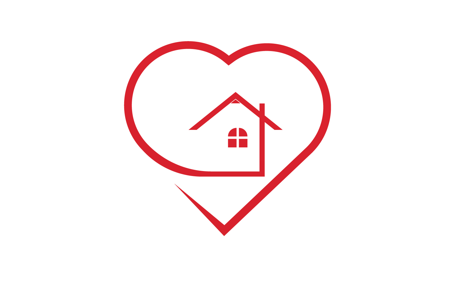 Love home sweet heart symbol logo version 19
