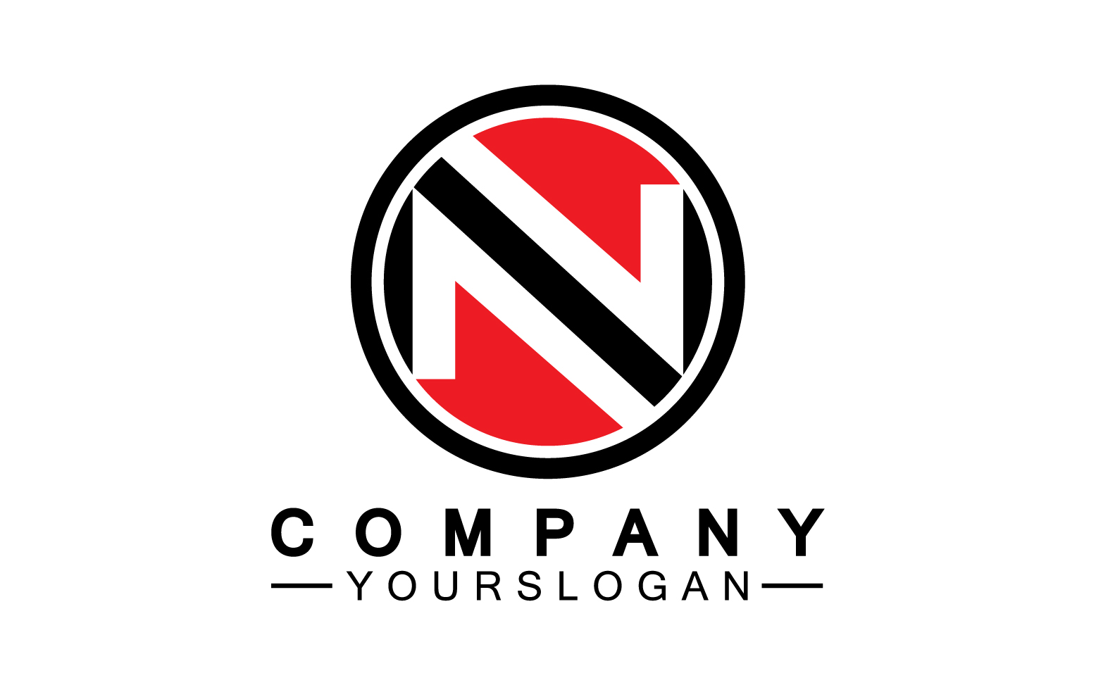 Letter N initial company name logo version 12