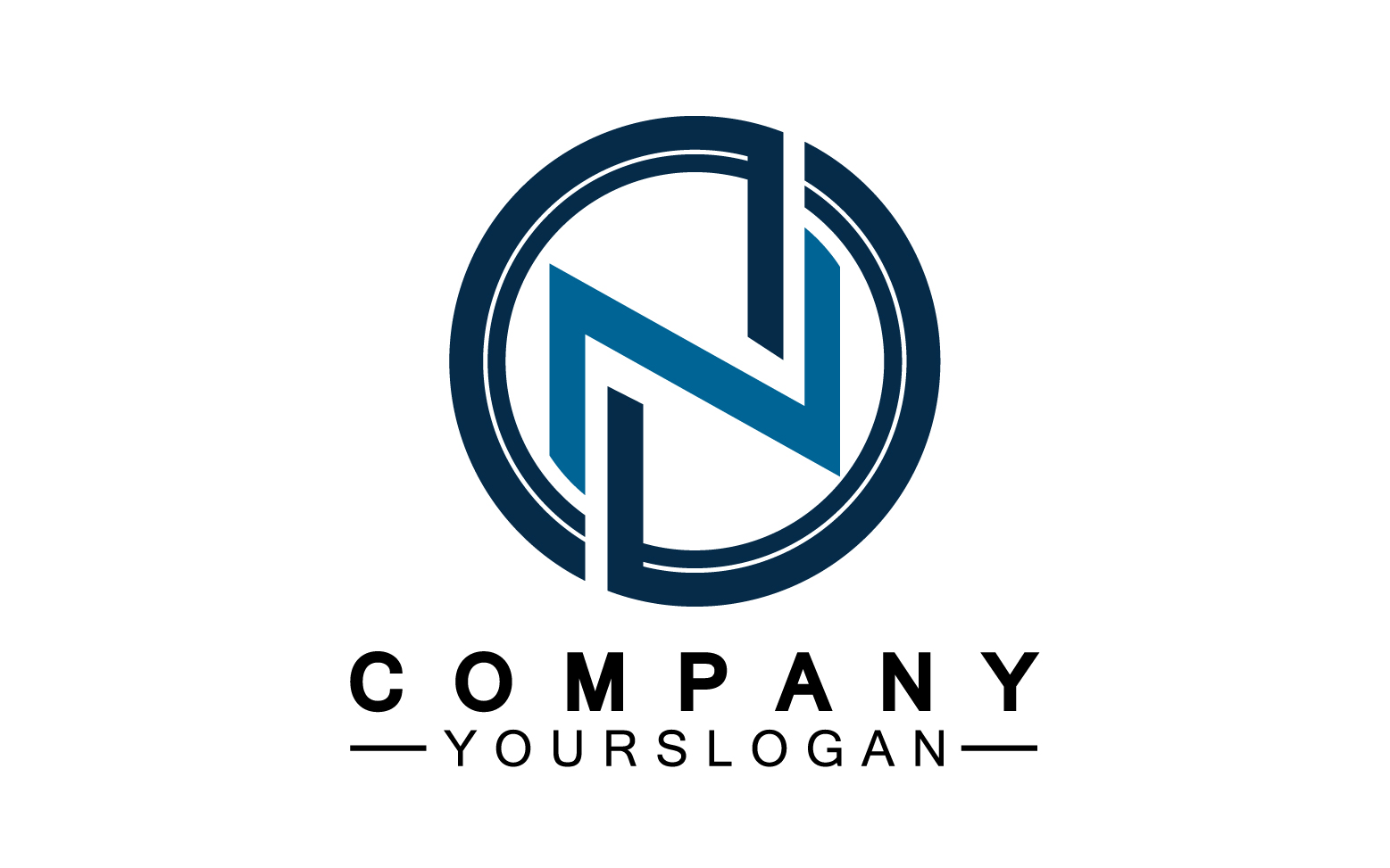 Letter N initial company name logo version 18