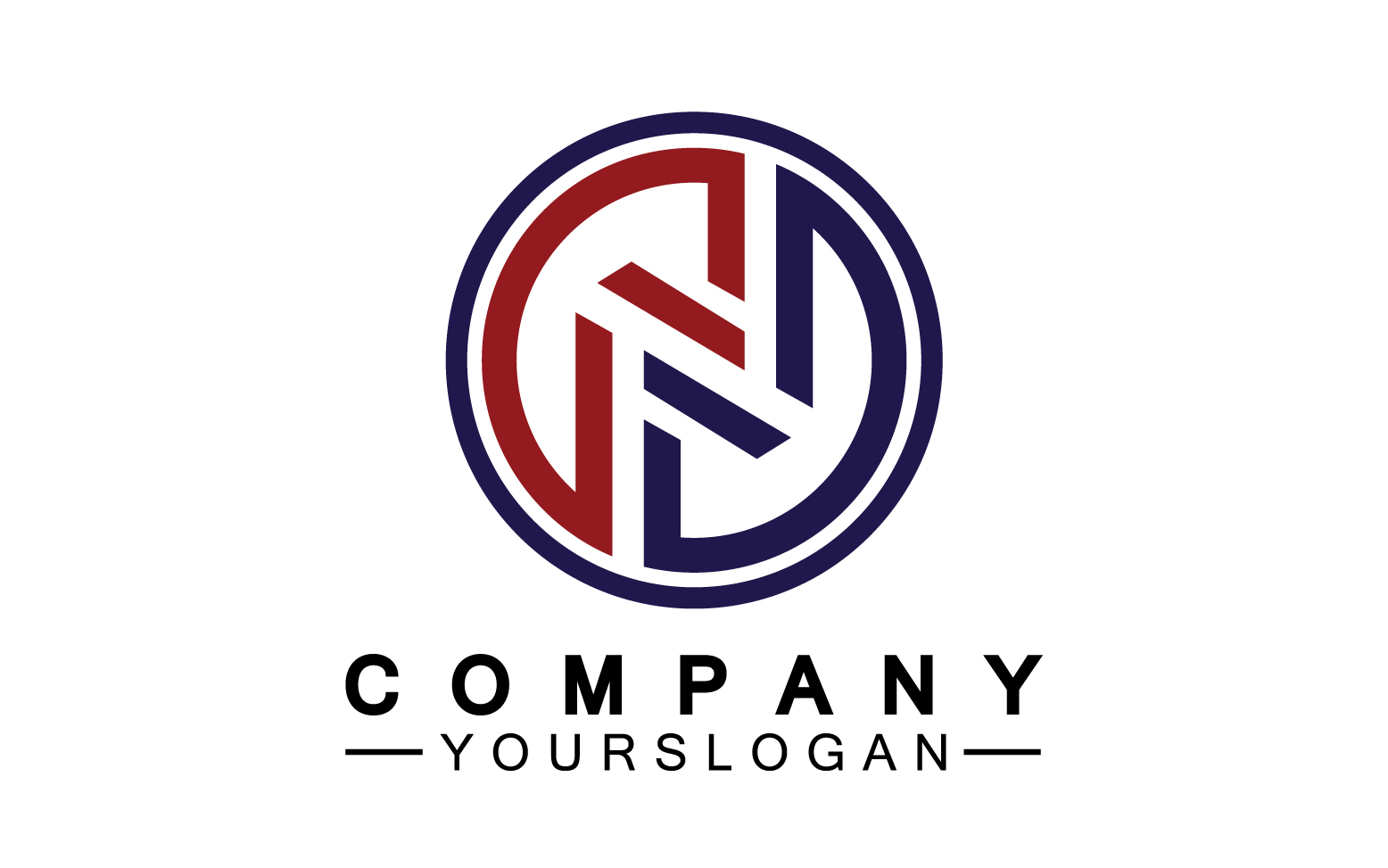 Letter N initial company name logo version 17