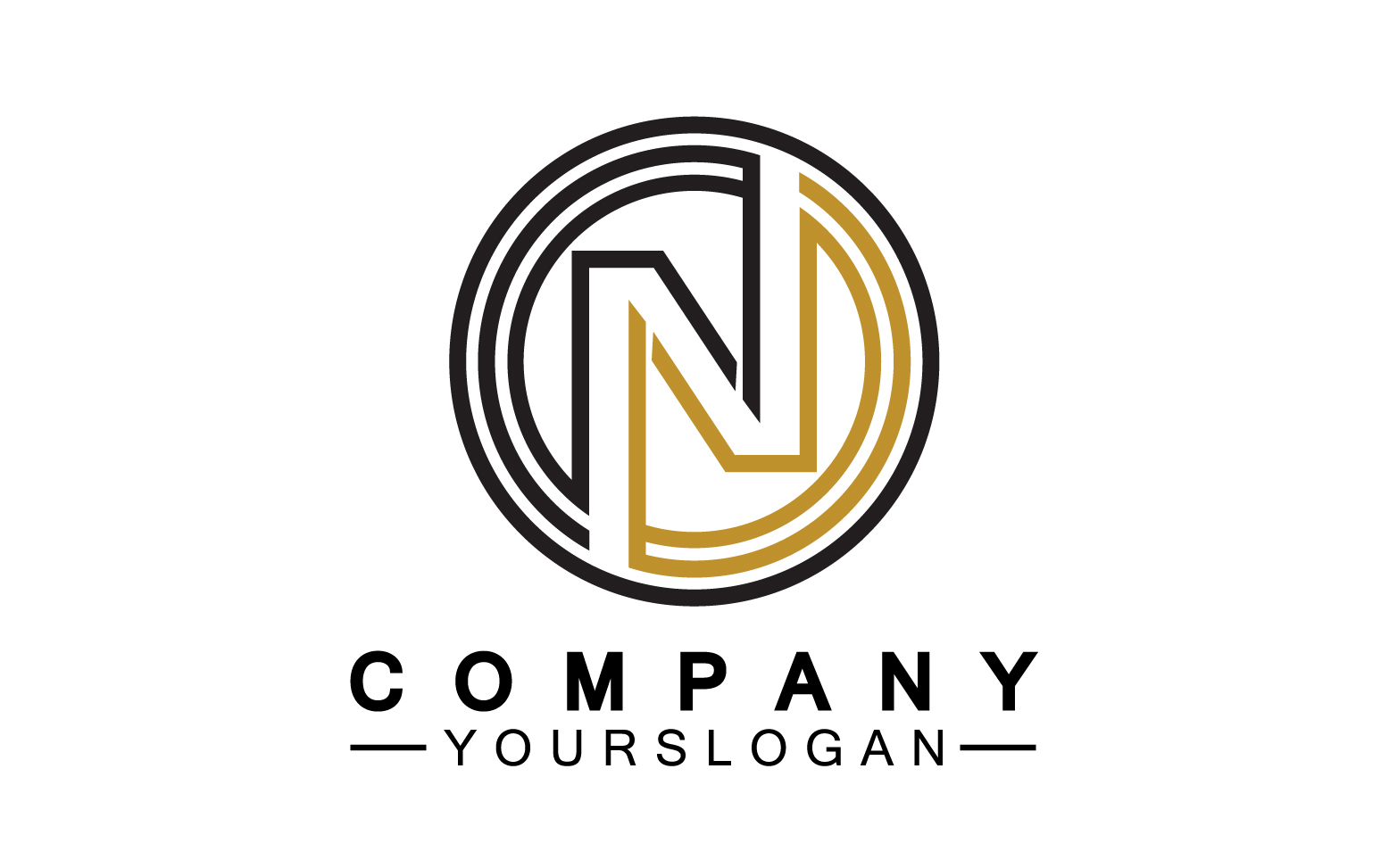 Letter N initial company name logo version 22