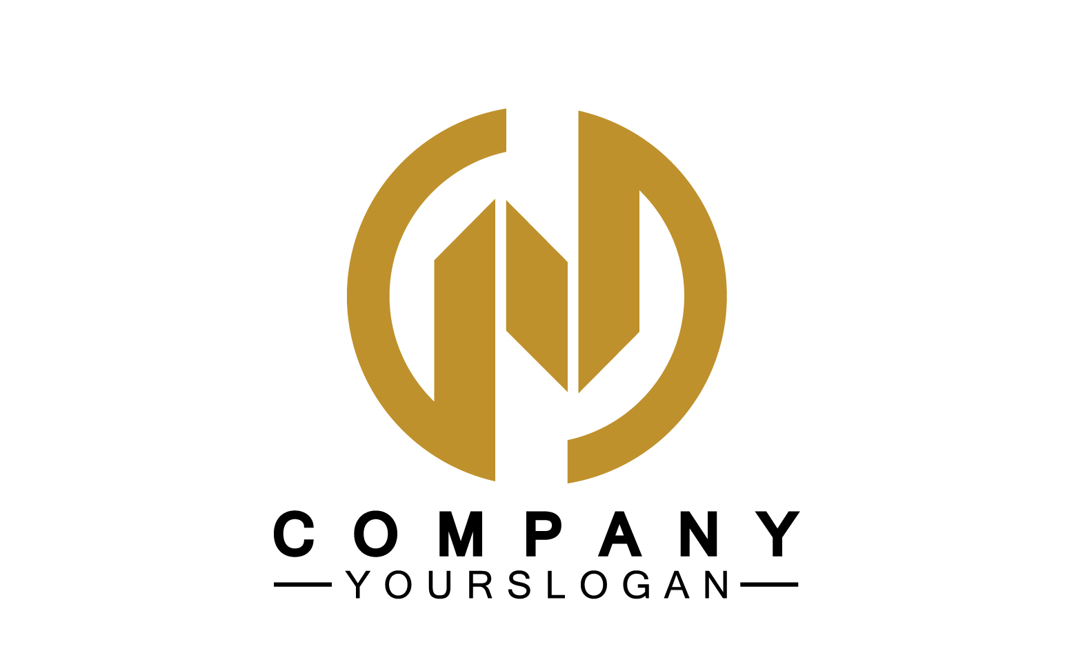 Letter N initial company name logo version 34
