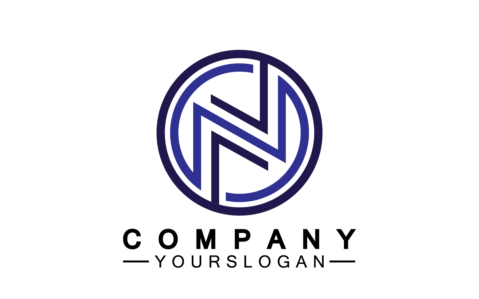Letter N initial company name logo version 27