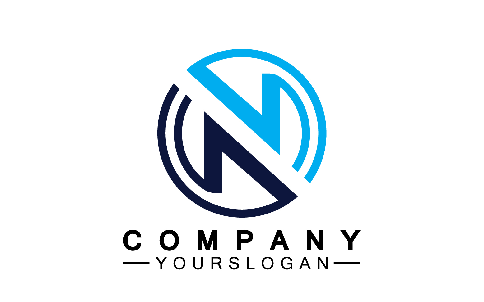 Letter N initial company name logo version 38