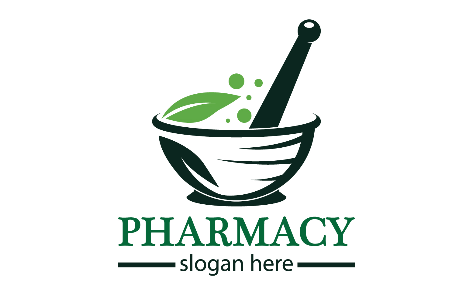 Parmacy herbal logo template version 12