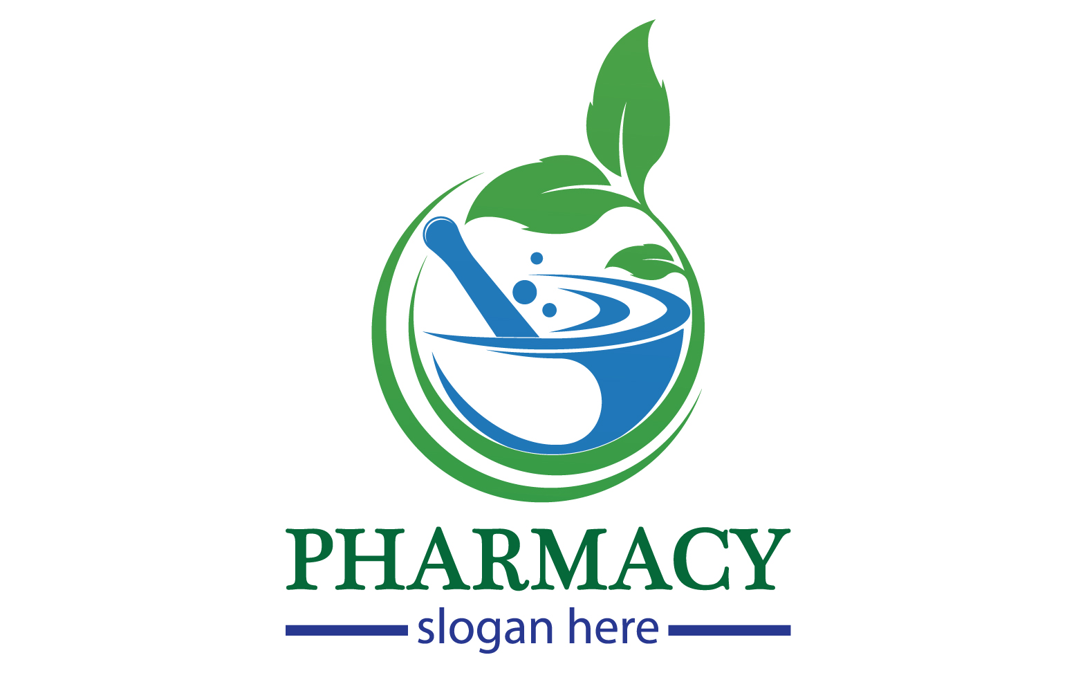 Parmacy herbal logo template version 17
