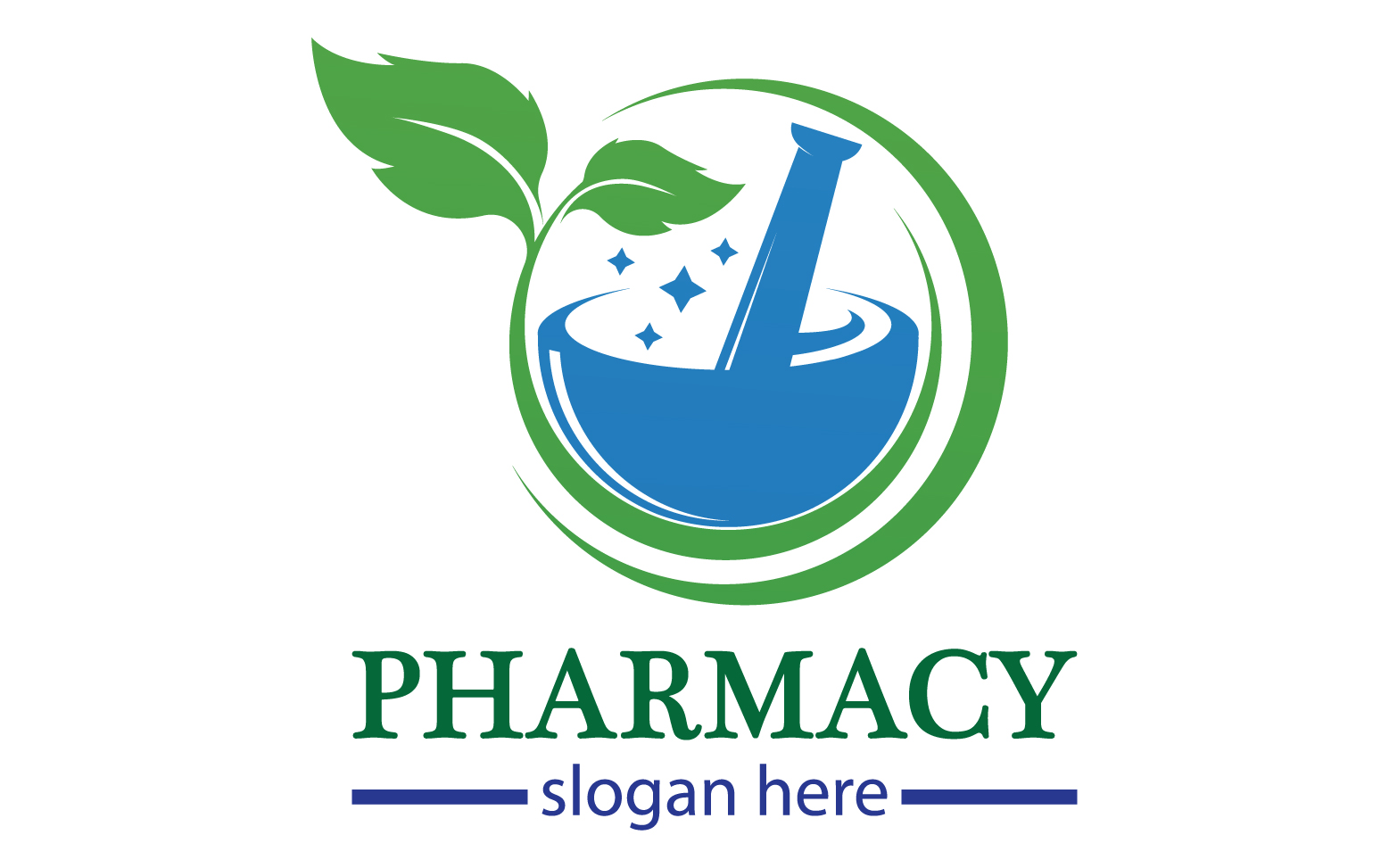 Parmacy herbal logo template version 21